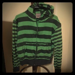 Stripey grunge hoodie